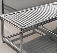 Custom Gravity Roller Tables for X-ray Baggage Scanners | Securina Detection
